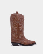Ganni 1861 Leather Western Boots