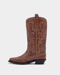 Ganni 1861 Leather Western Boots